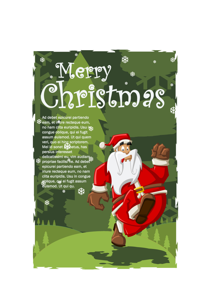 funny santa claus vector