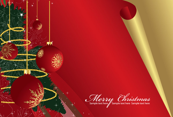 roll angle of the christmas card vector