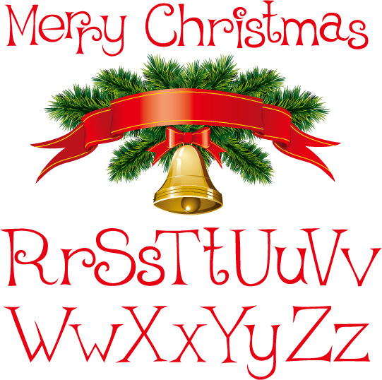 vector christmas alphanumeric