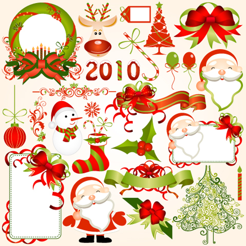 2010 christmas element vector