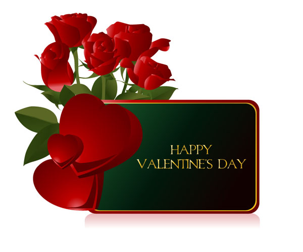 valentine day greeting card vector