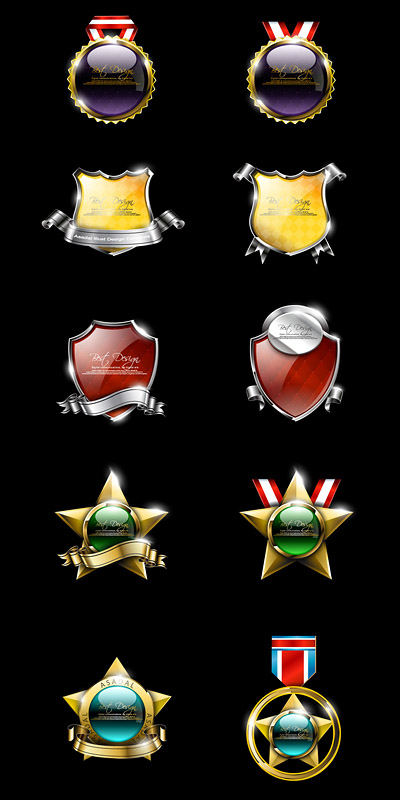 high quality badge vector 1