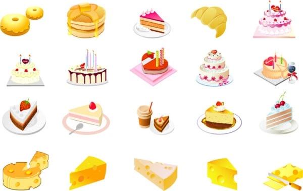 cheese cake dessert vector