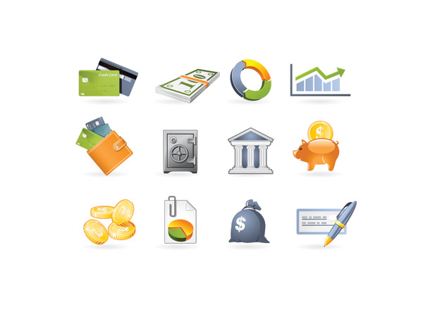 commercial and financial icon vector 2