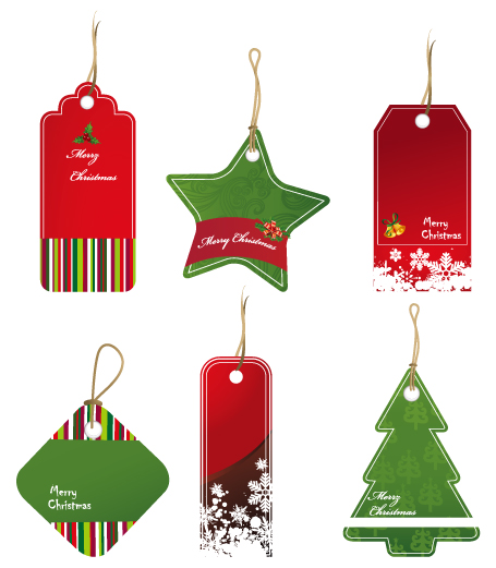 christmas sales discount tag vector