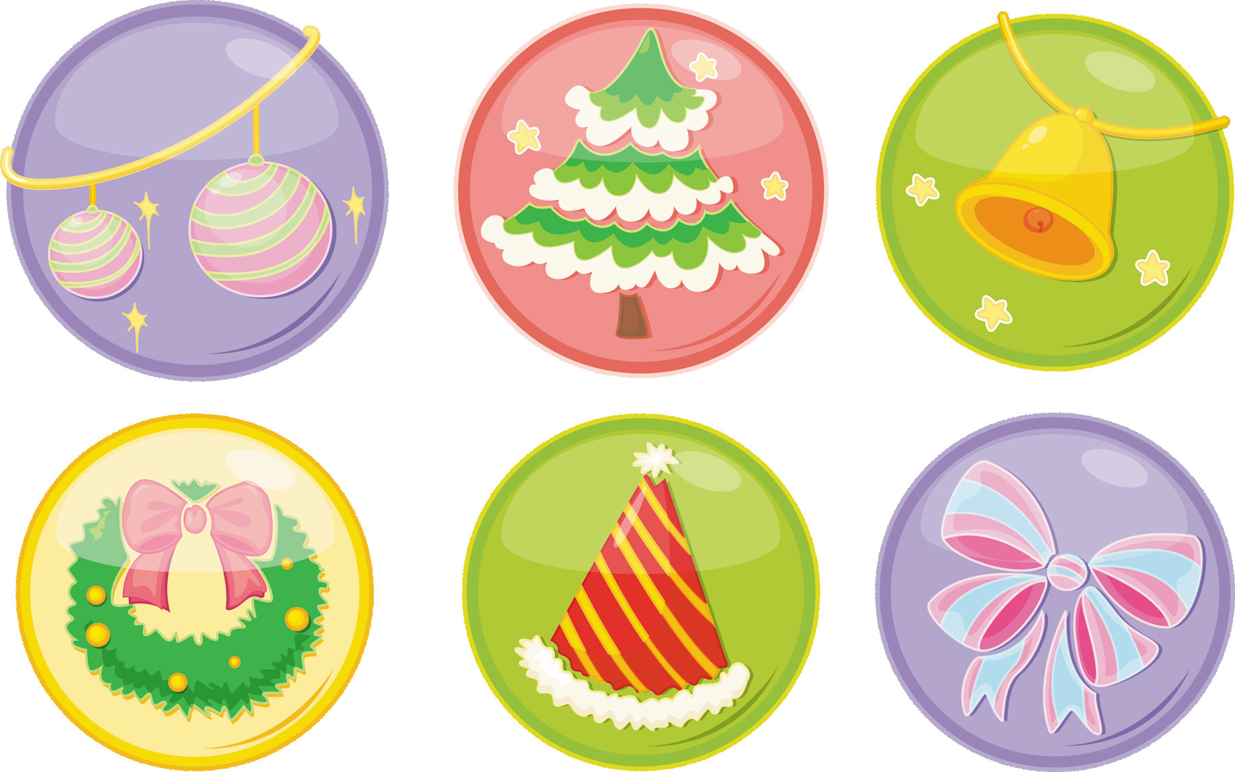 beautiful christmas ornaments icon vector