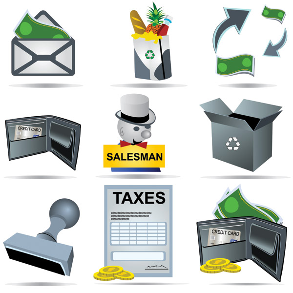 shopping icon vector payment