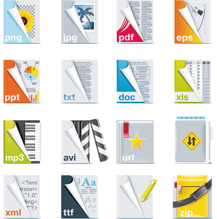 file format icon vector