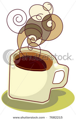 coffee icon and background vector