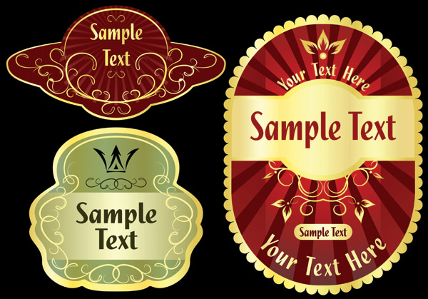 europeanstyle vector bottle label affixed