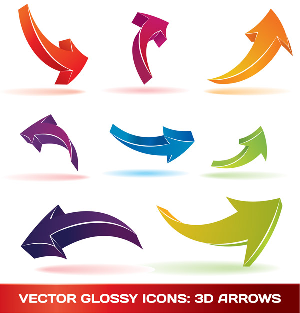 threedimensional arrow vector