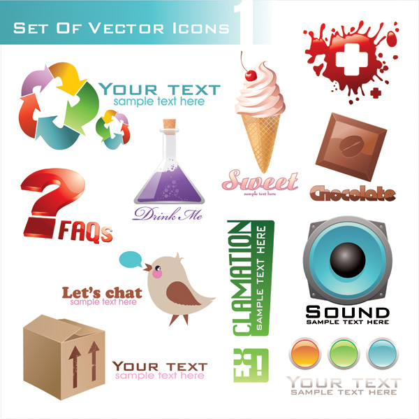 threedimensional icon vector