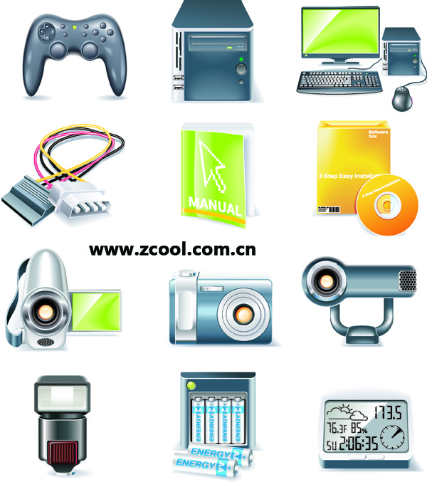 digital equipment icon vector 2