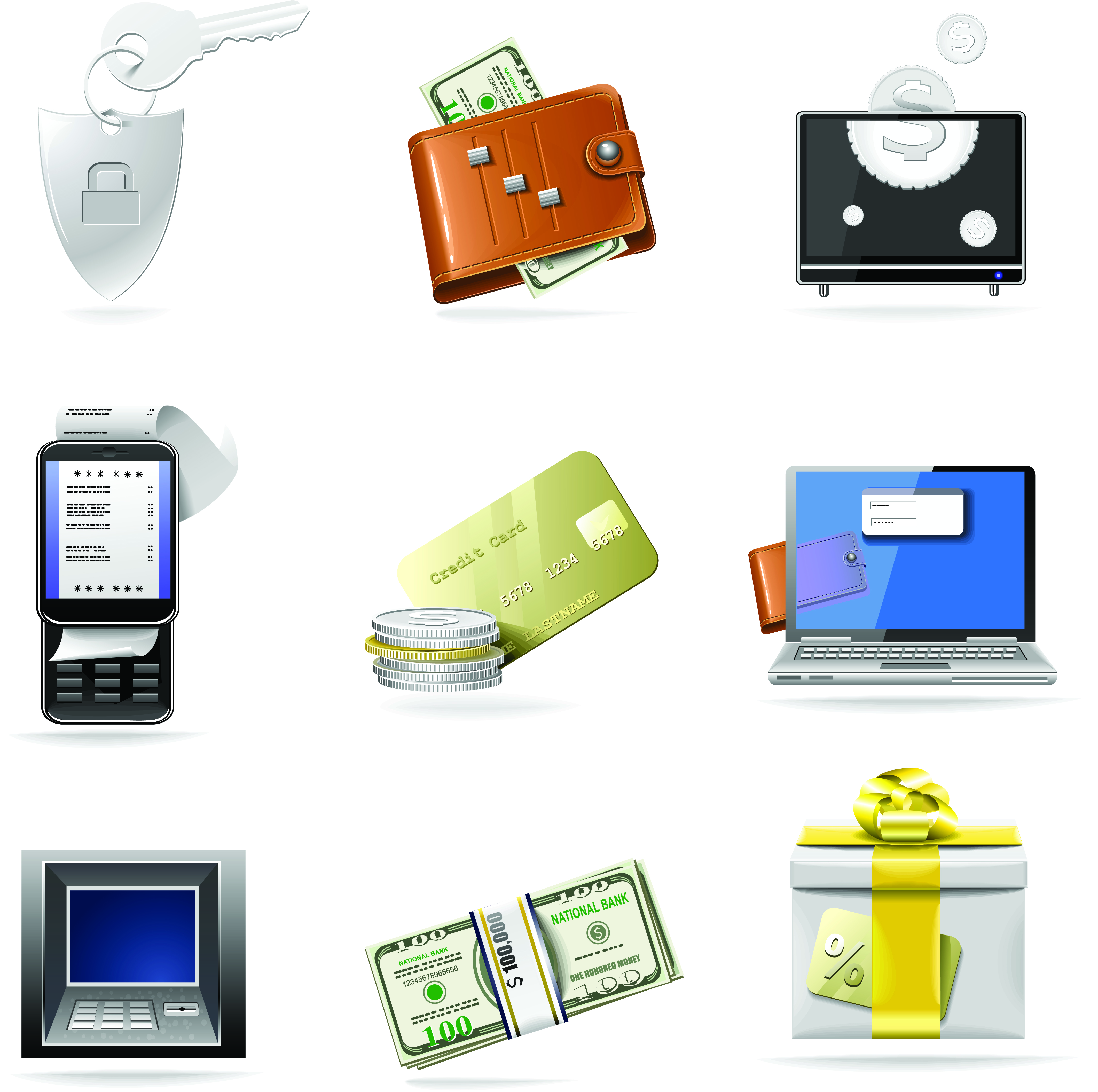 commercial and financial class icon vector