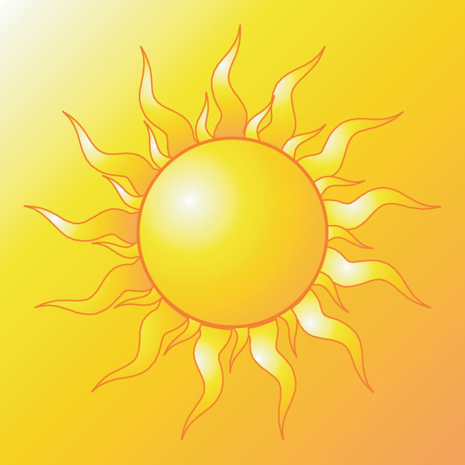 practical sun icon vector