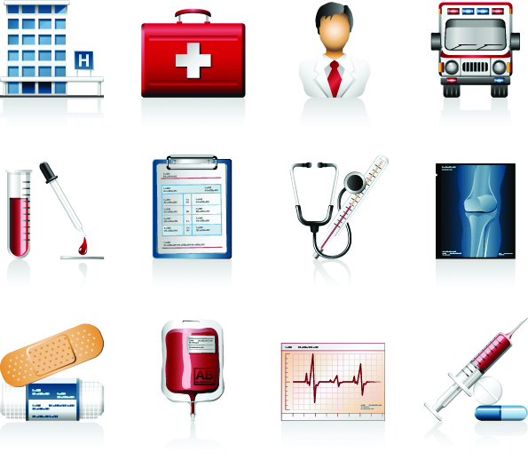 hospital icons vector