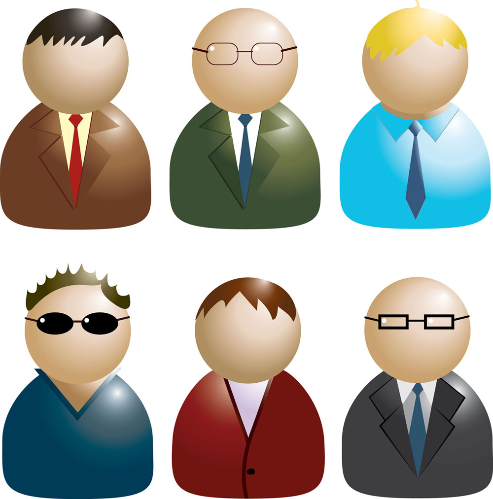 business people icon 02 vector