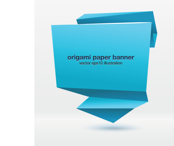 banner vector origami effect