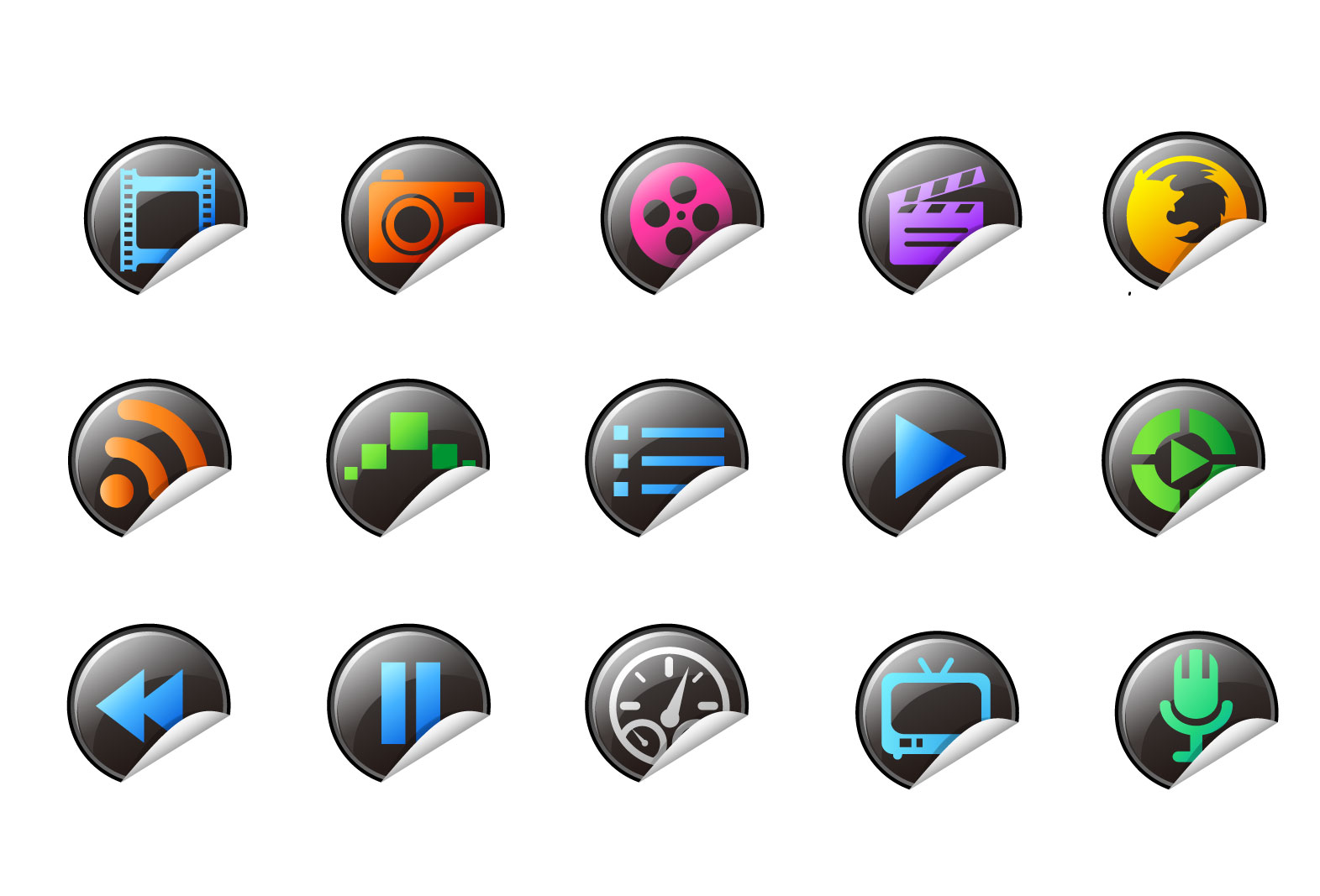 roll angle of exquisite icons vector