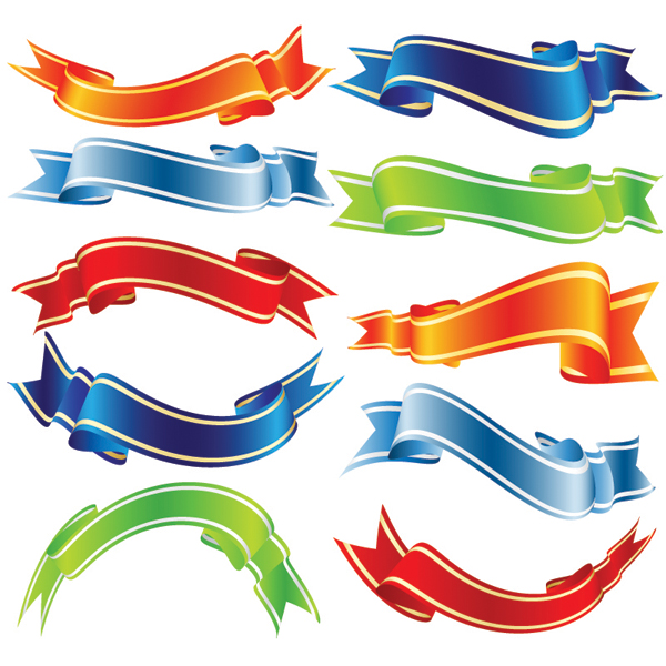 banner vector variety of ribbons ribbons