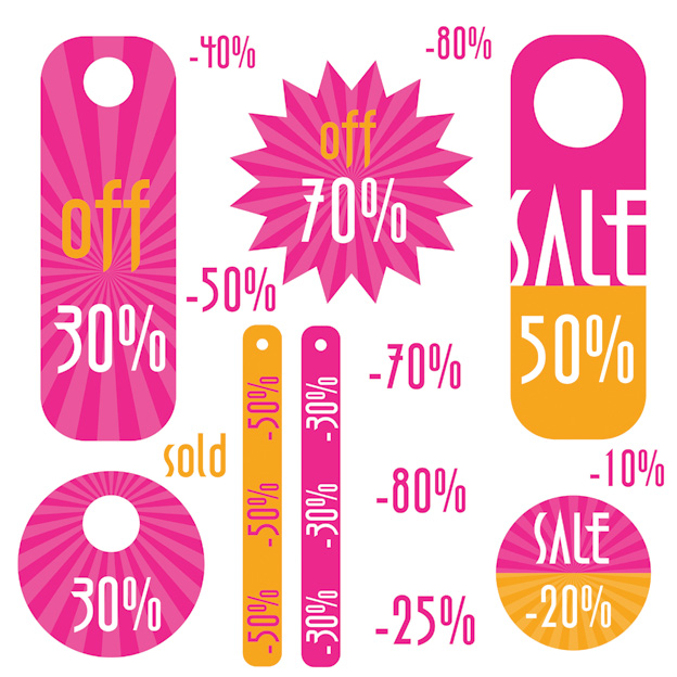 simple discount sales tag vector