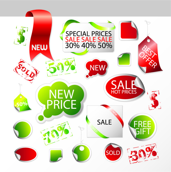 discount sale of decorative and practical icon vector elements