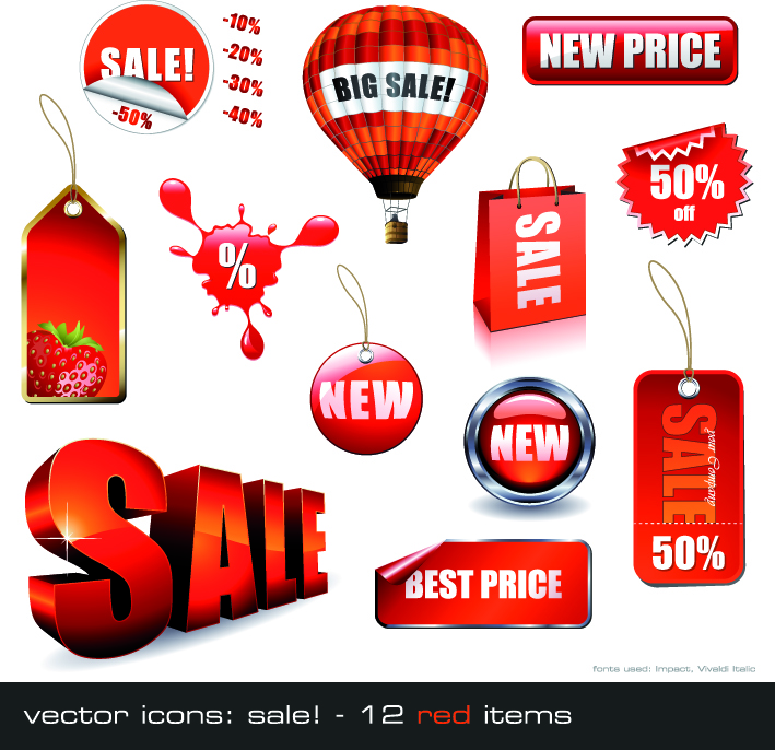 salesrelated decorations vector