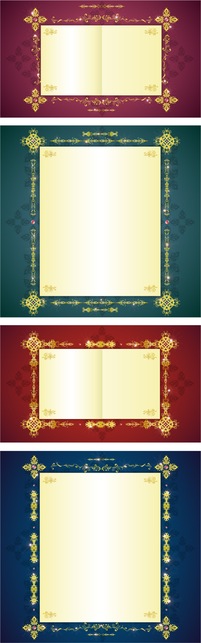 gorgeous gold lace border vector 7