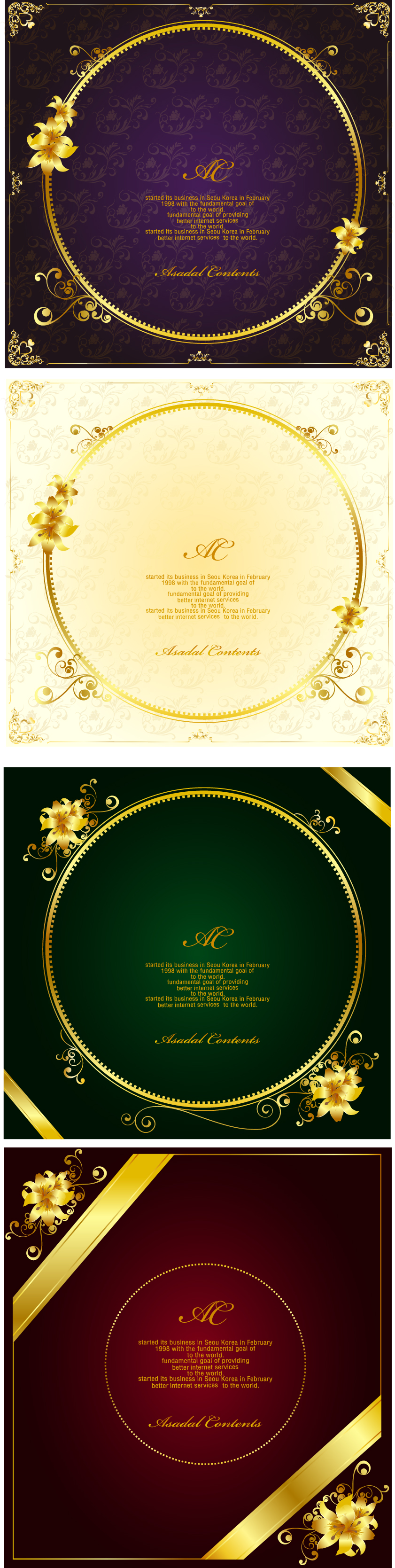 gorgeous gold lace border vector 10