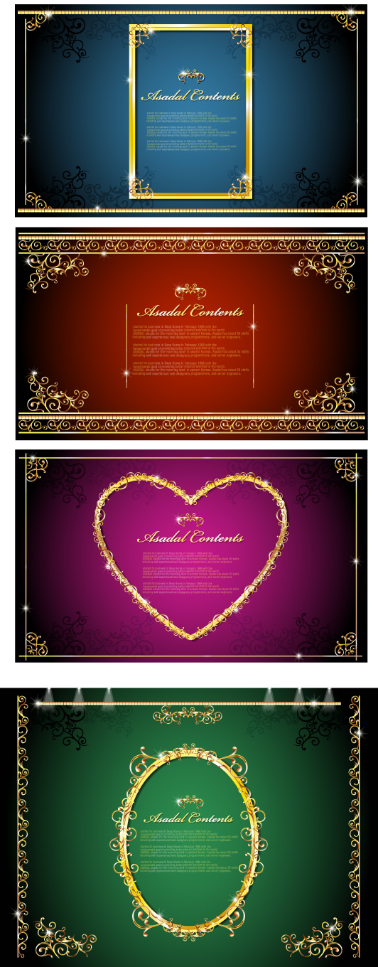 gorgeous gold lace border vector 1