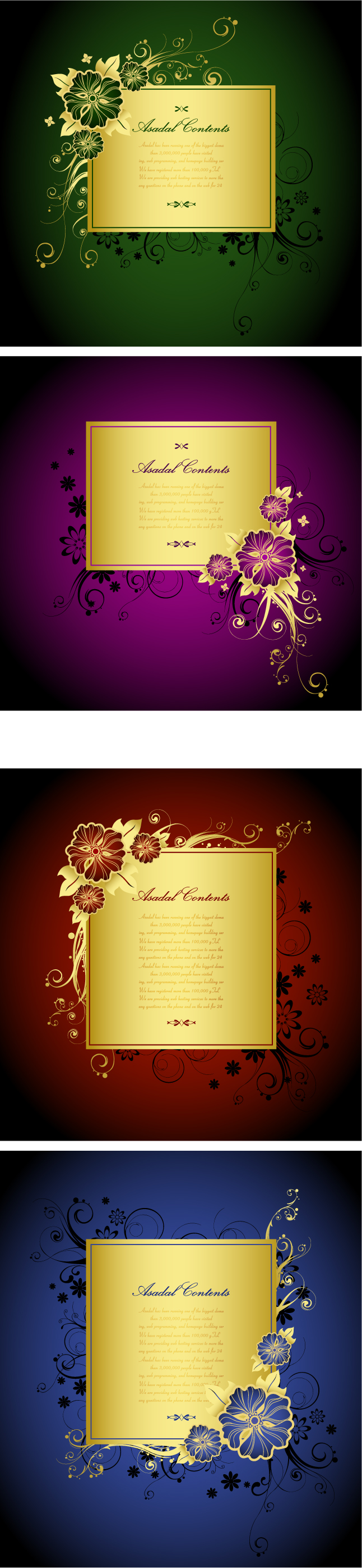 gorgeous gold lace border vector 2