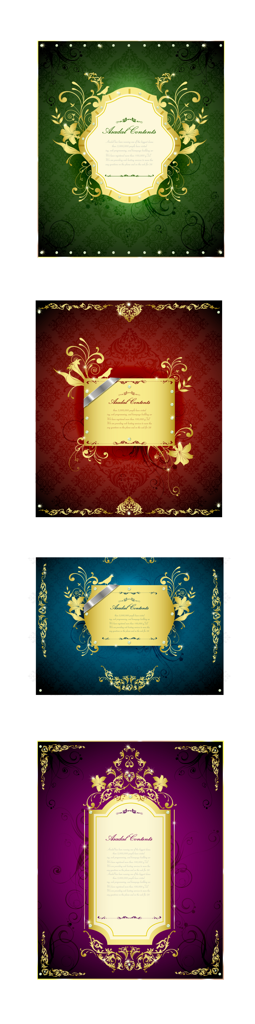 gorgeous gold lace border vector 3