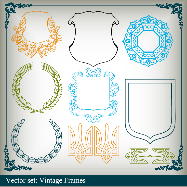 variety of graphical borders clip art