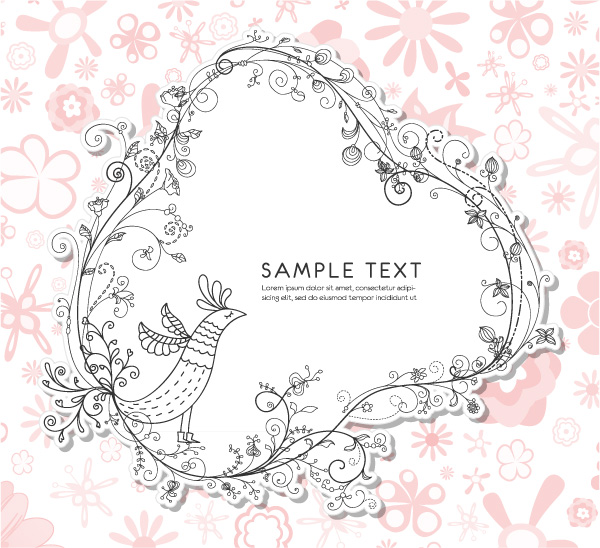 fine pattern border 04 vector