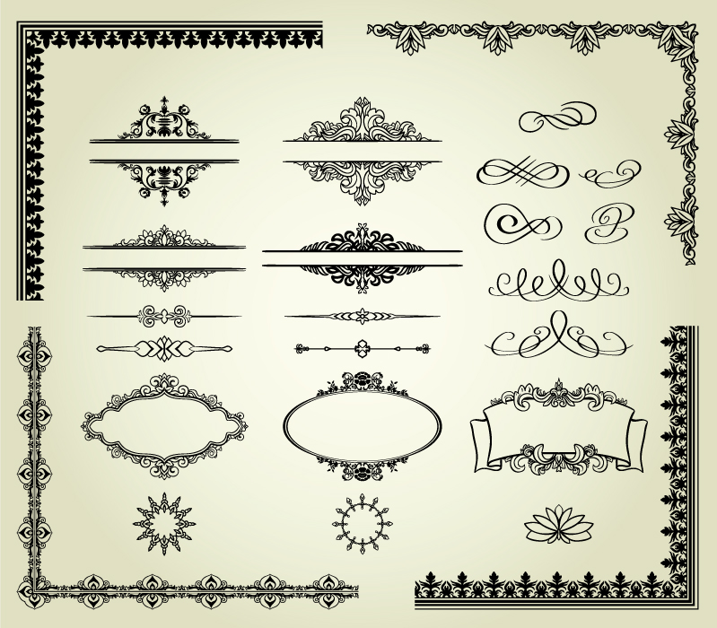 europeanstyle lace pattern 03 vector