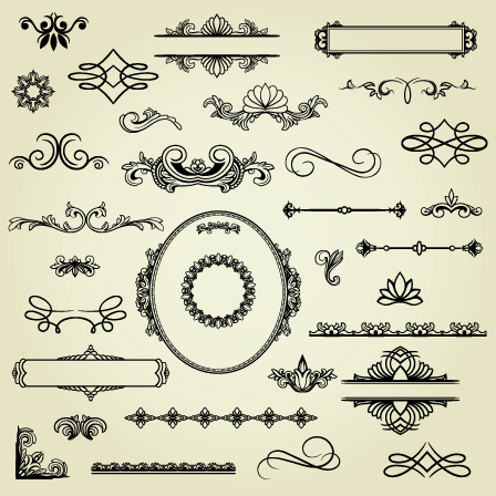 europeanstyle lace pattern 04 vector