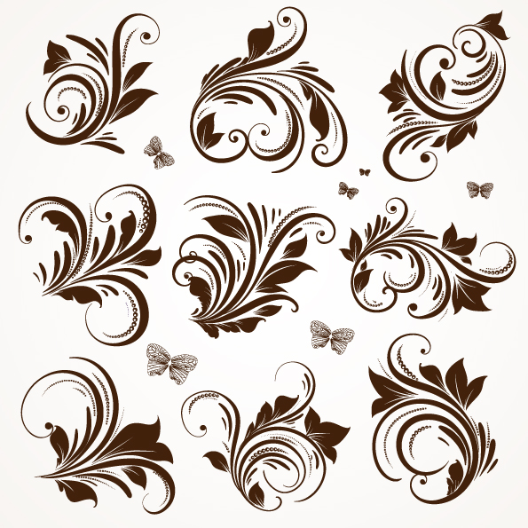 european classic lace pattern 04 vector