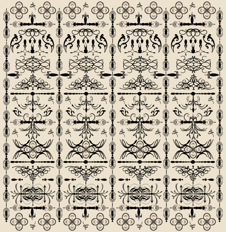 european pattern edges vector