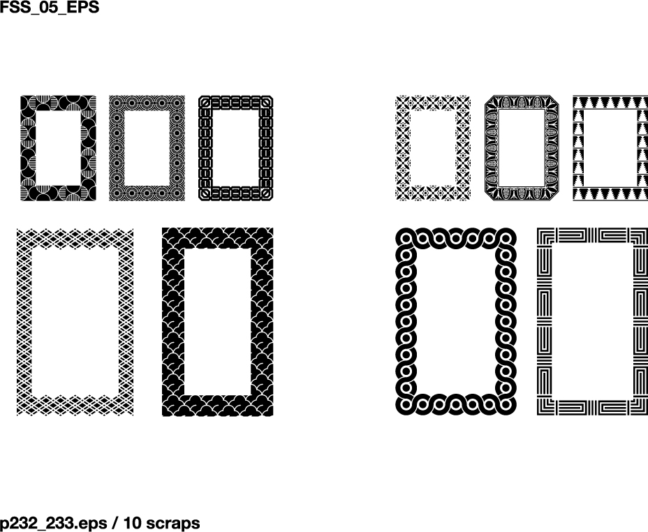 various elements of vector silhouette lace border 55 elements