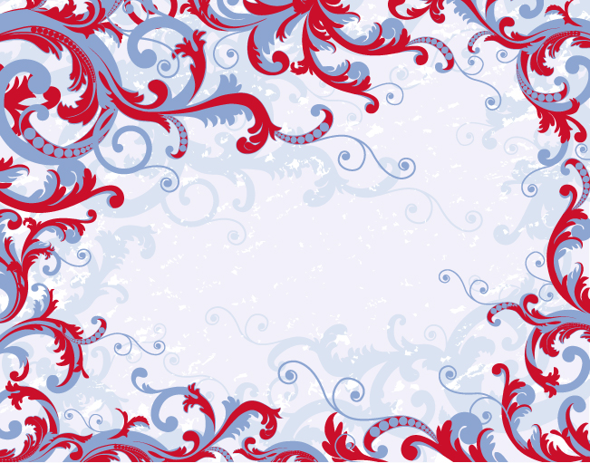 5 classic lace pattern vector