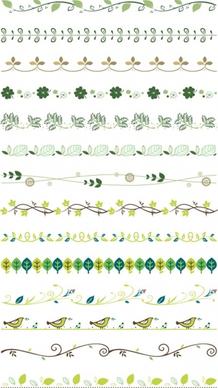 practical plant lace border vector