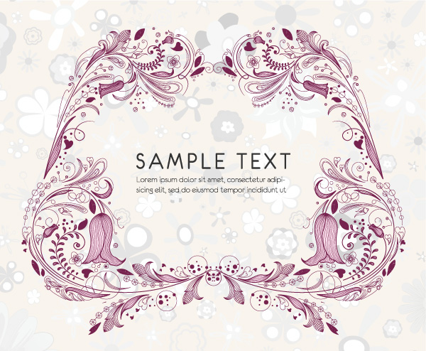 fine pattern border 02 vector