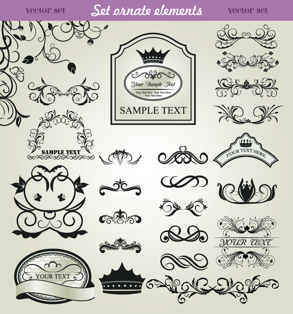 european classic lace pattern 05 vector