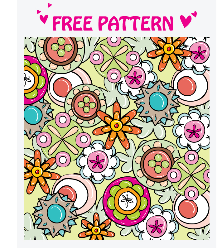 lovely pattern vector 3