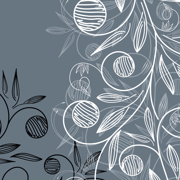 handpainted style pattern vector