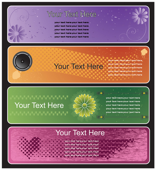 pattern banner vector