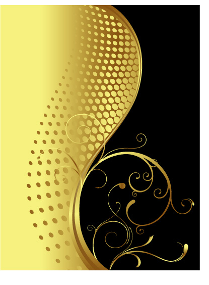 3 gorgeous gold pattern vector pattern