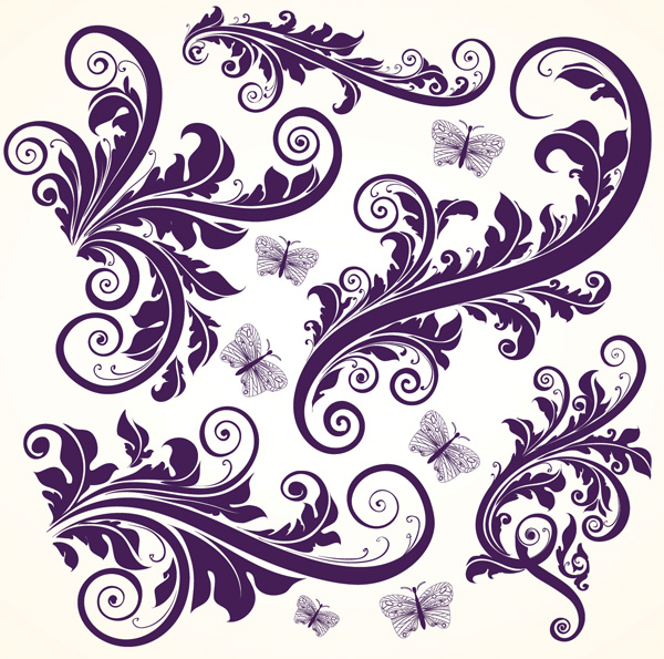 european gorgeous beautiful pattern vector