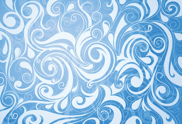 2 beautiful blue pattern vector