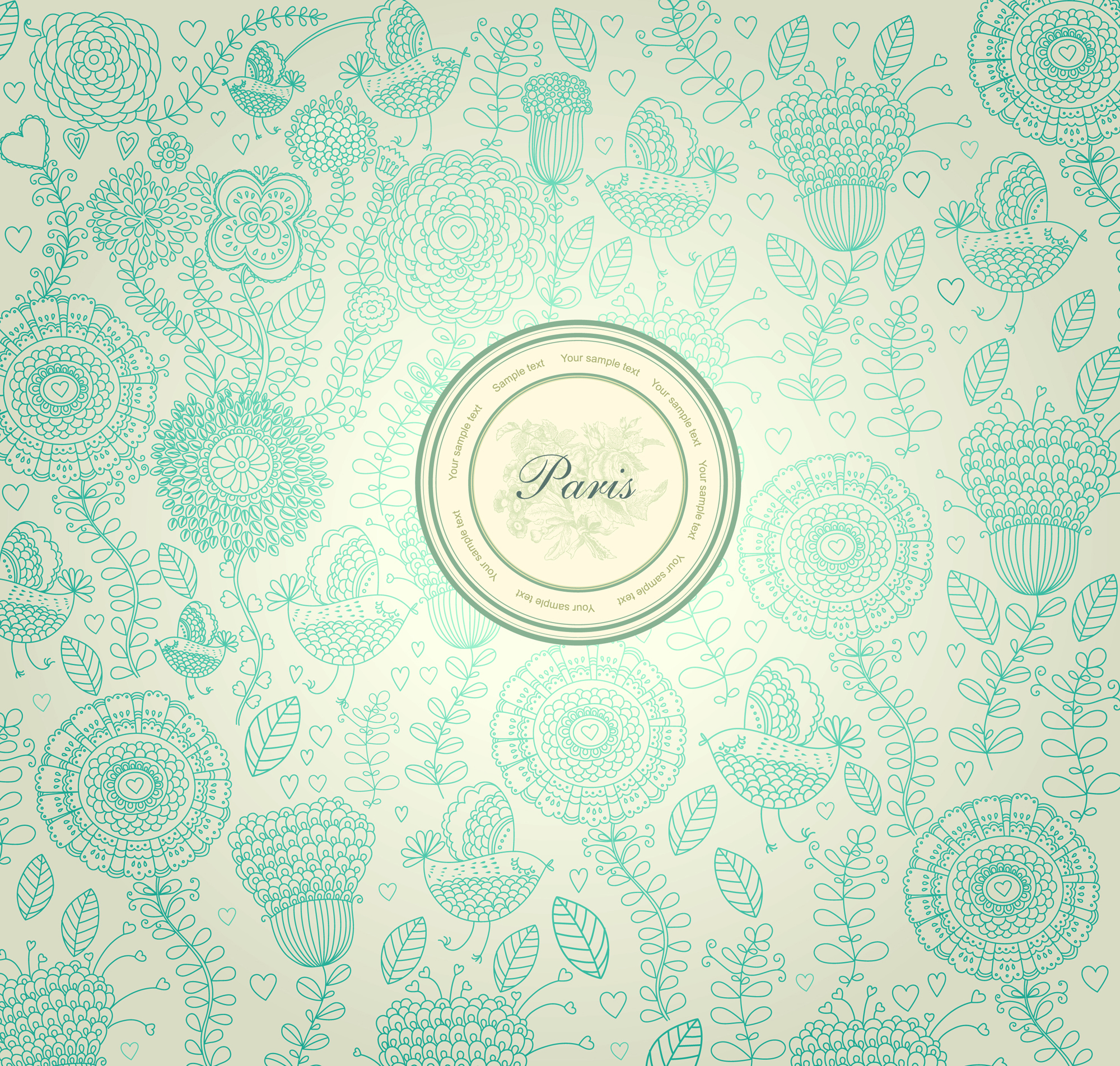 classical floral pattern 02 vector